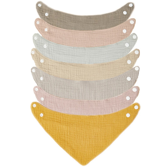 7-Pieces Teething Baby Bibs Set