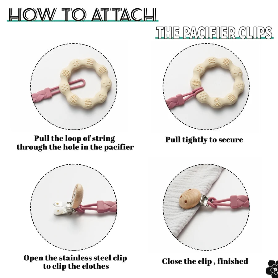 Baby Teether Silicone Pacifier Chain