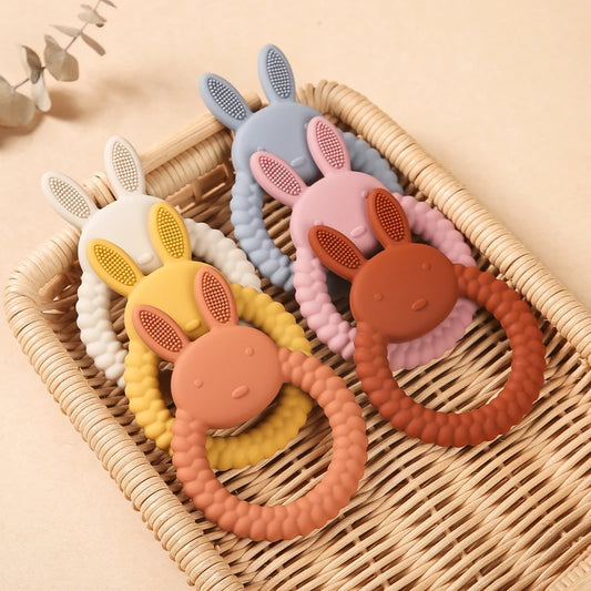Baby Silicone Teether Cartoon Rabbit